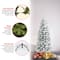 4.5ft. Unlit Acacia Pencil Slim Flocked Artificial Christmas Tree